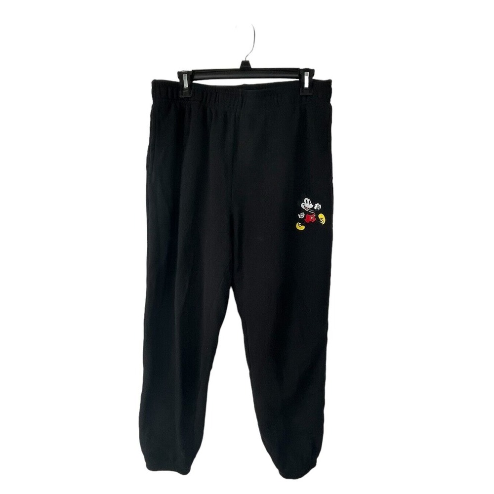 Disney Women's Mickey Mouse Black Sweat Pants Size M 32" Waist